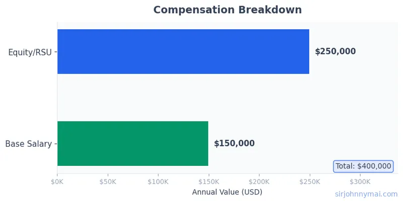 Compensation breakdown chart showing salary components