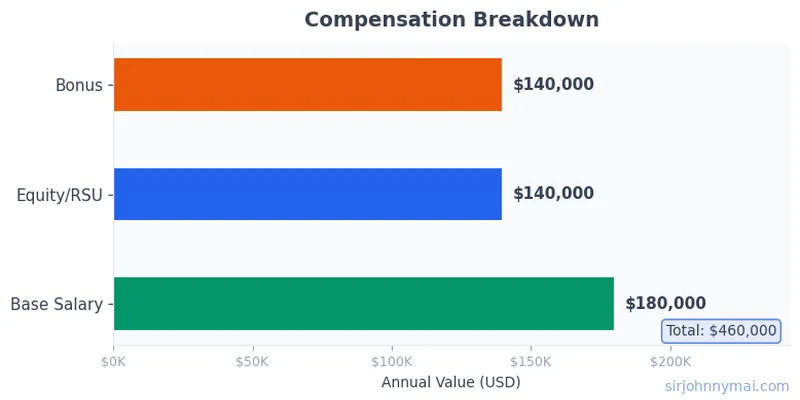 Compensation breakdown chart showing salary components