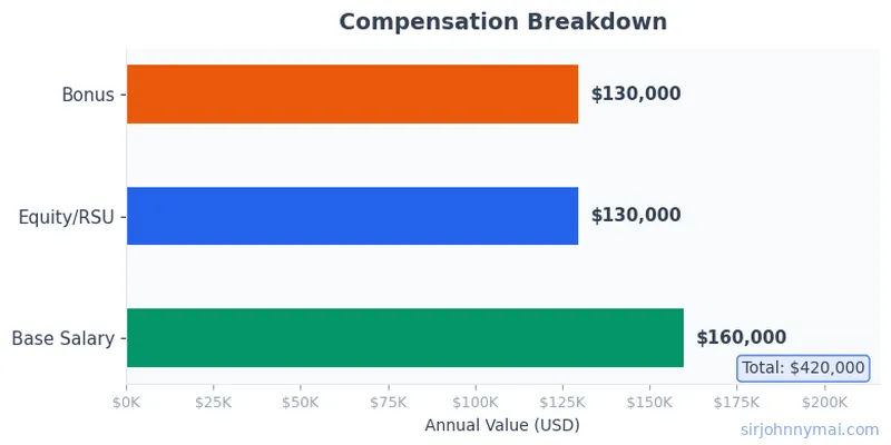 Compensation breakdown chart showing salary components