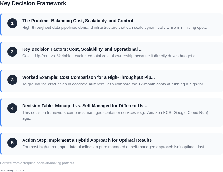 Decision framework for A decision framework for choosing between managed