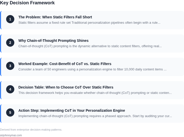 Decision framework for A PM guide to evaluating when chain-of-thought pro
