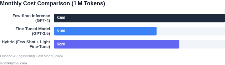 Bar chart showing average monthly cost for generating 1 million tokens using different inference strategies.