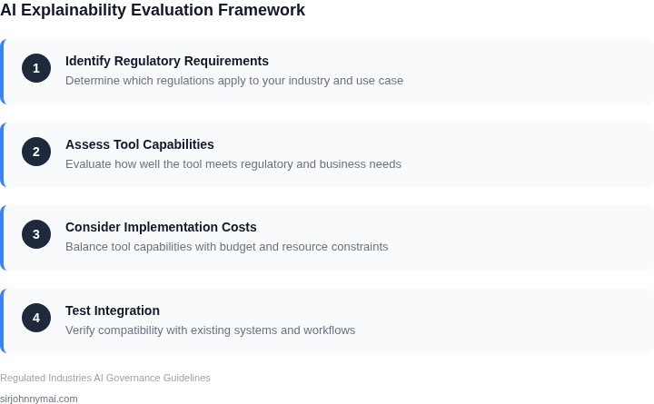 Step-by-step framework for evaluating AI explainability tools