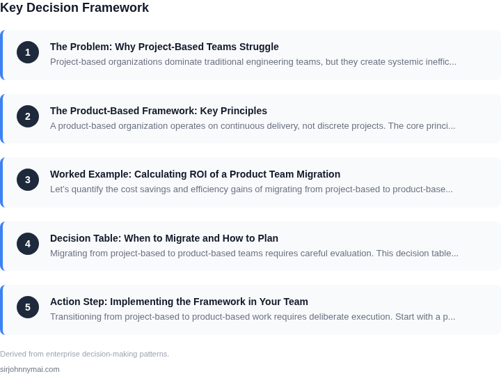 Decision framework for A practical framework for migrating engineering te
