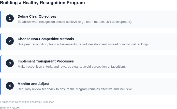 Step-by-step guide to building a healthy engineering recognition program