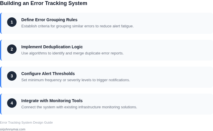 Step-by-step guide to building an error tracking system