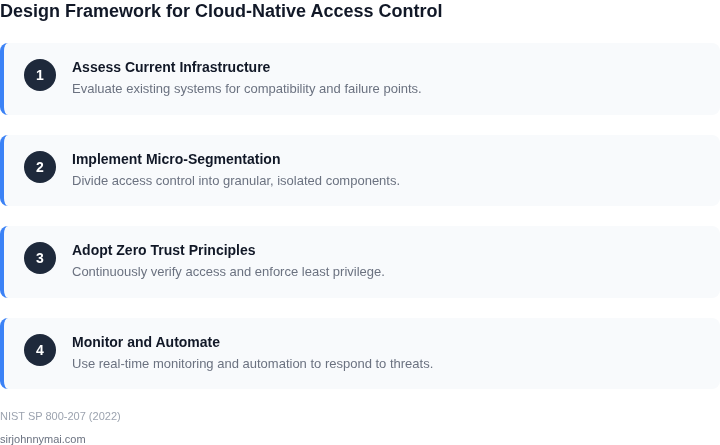 Step-by-step framework for designing a cloud-native access control system