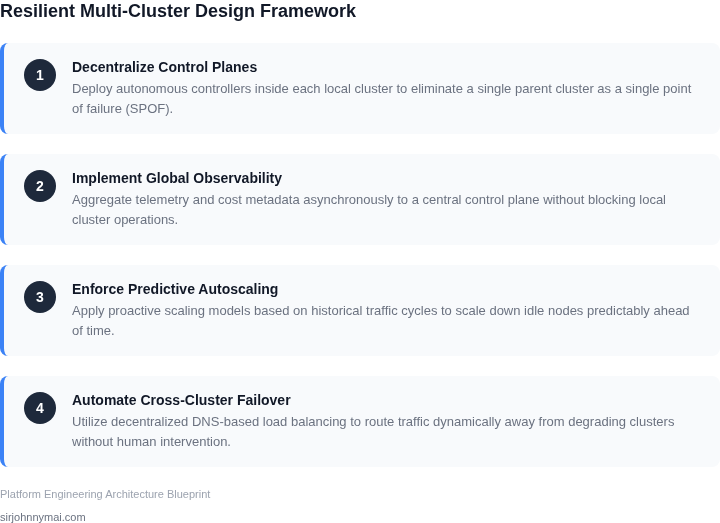 A 4-step framework for designing a resilient, cost-efficient multi-cluster management platform.