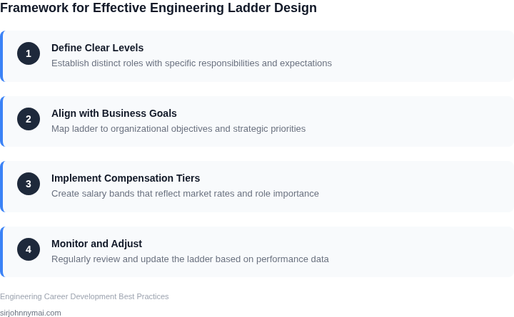 Step-by-step framework for designing an effective engineering ladder