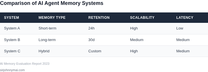Side-by-side comparison of AI agent memory systems for code generation