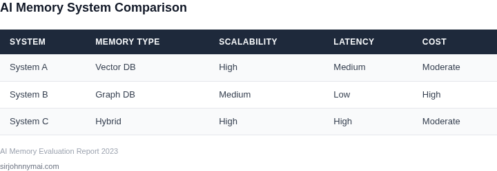 Comparison of AI agent memory systems for personalization engines