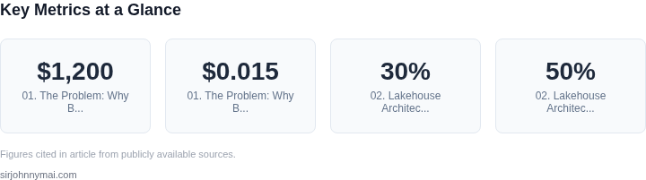 Key metrics dashboard for How to implement a lakehouse architecture that uni
