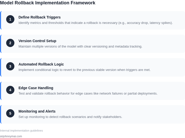 Step-by-step guide to implementing a model rollback mechanism