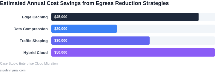 Estimated cost savings from different egress reduction strategies