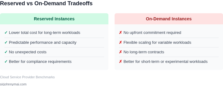 Pros and cons of reserved vs on-demand cloud instances
