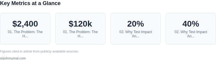 Key metrics dashboard for The hidden cost of test suite maintenance and when