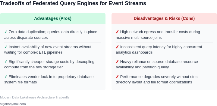 Tradeoffs of using Federated Query Engines for real-time high-cardinality event telemetry.